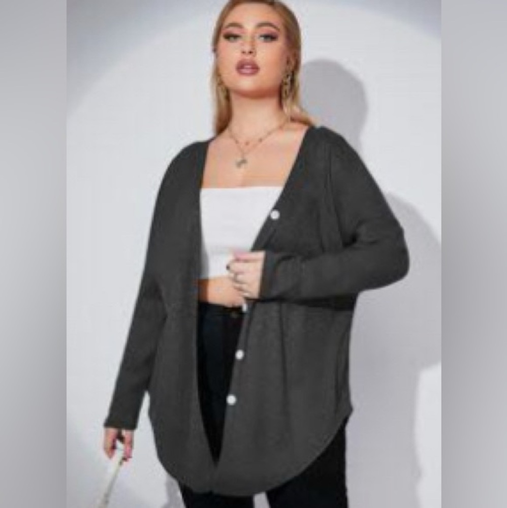 Waffle Knit Button Up Shirt